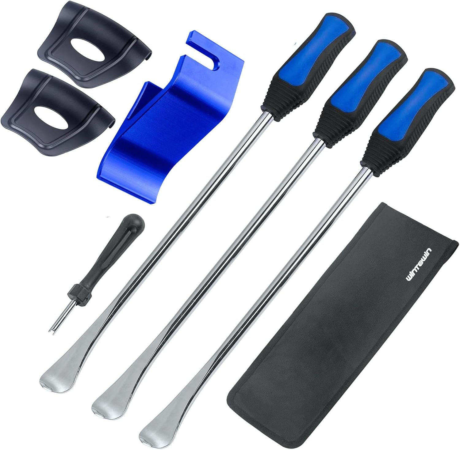 Motorcycle Tire Spoon Kit Dirt Bike Lawn Mower Tire Changer Tire Removal Tool with Bag 3x14.5 inchTire Irons and 2 Rim Protector1 Tire Bead Holder Tool