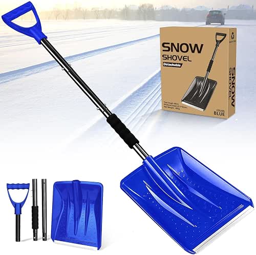 Snow Shovel, Emergency Shovels for Driveway with D-Handle, Overall 41-Inch