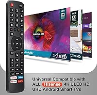 Vista 2 de for Hisense-TV-Remote Replacement, Universal Remote Control for Hisense Smart TVs(Not for Roku TVs)