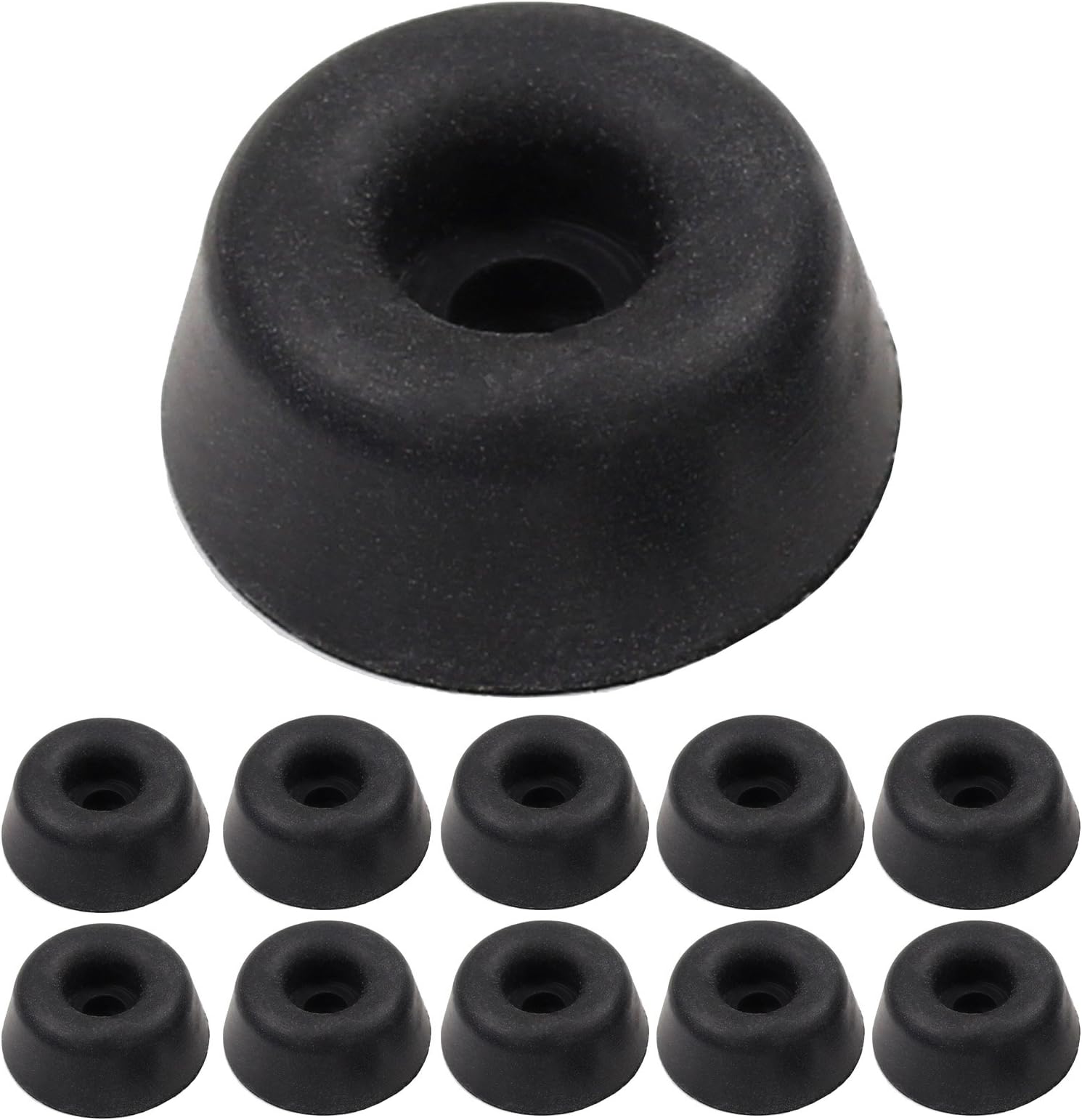 Pack of 10 Black 22mm Rubber Toilet Seat Buffer Pads