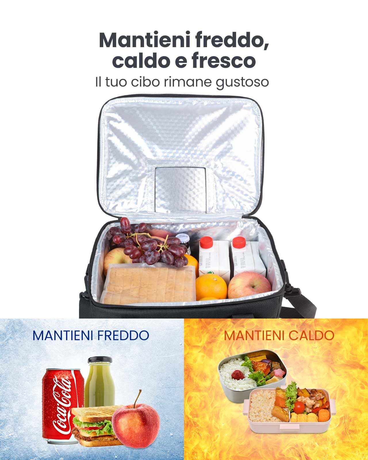 Kollea Cool Bag - 30 Litre Cool box -Insulated Cooler Bag Lunch Bag Keep Warm and Cold, Leak-Proof, With Carriying Straps, Multiple Pockets - Ideal for Travel, Camping, Picnics, BBQ