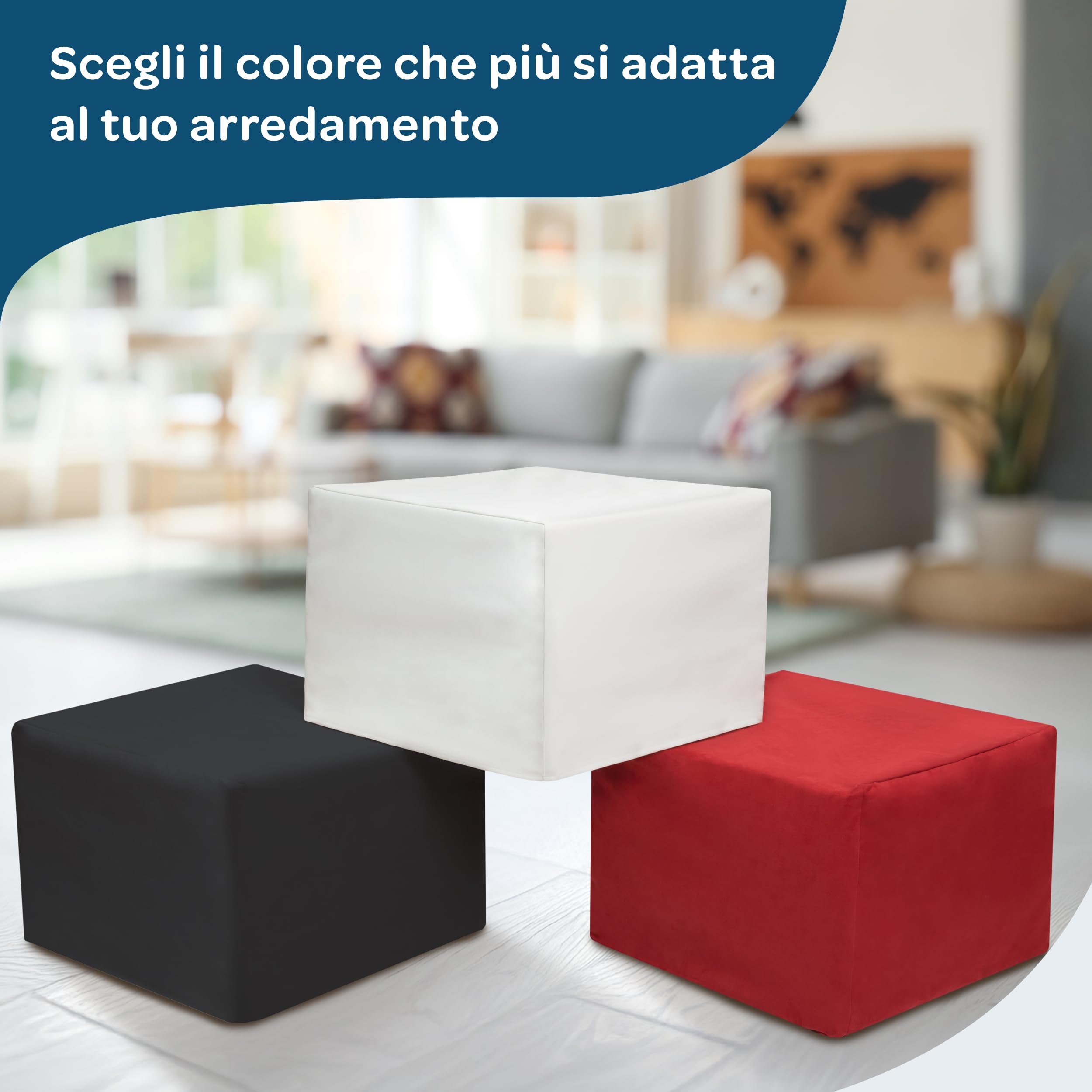 DOLCI SOGNI Pouf Letto Singolo Materasso Salvaspazio, Richiudibile Futon Pieghevole 66x66x45 Aperto 65x195x15, Microfibra Grigio - 100% Made in Italy
