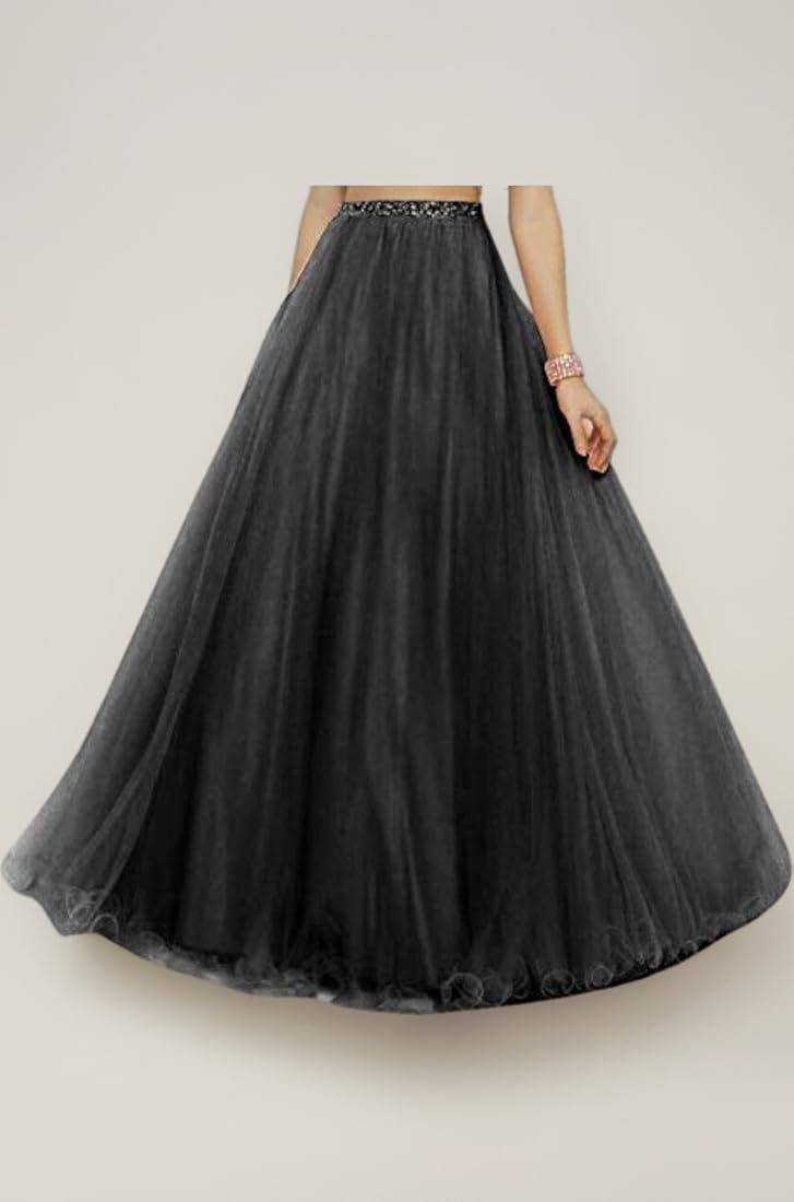 Buy GP Collection Long Tulle Full Net Skirt for Women Stylish