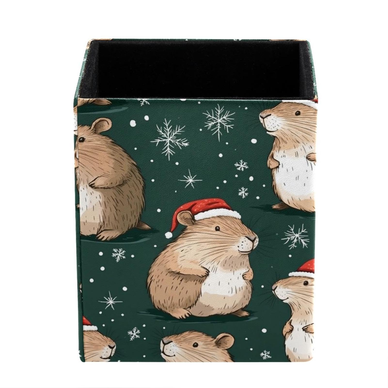 sanfly fish Cartoon capybara Desktop Storage Box Pencil Holder, Stationeries and Desk Supplies Organizer for Home, Office & School