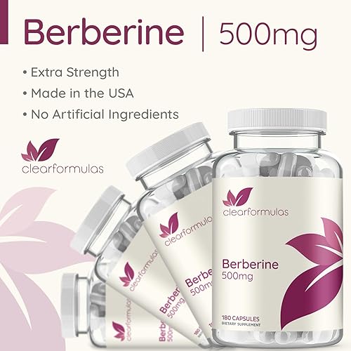 Miniatura 4 de Suplemento de berberina 500mg - 180 cápsulas vegetales