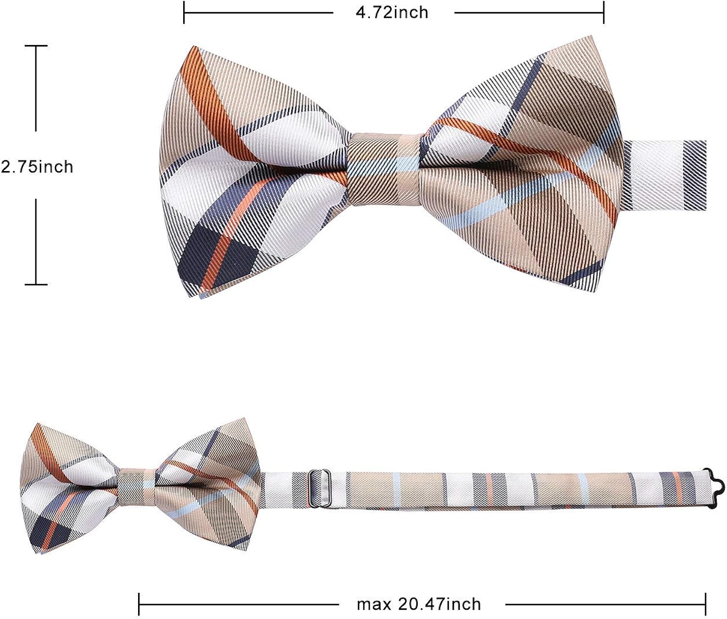 HISDERN 3/6 Pack Mixed Design Pre-tied Bow Ties with Adjustable Neck Band, Bowties - Multiple Sets at  Men’s Clothing store