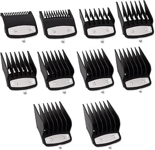 BLOTMS 10-Piece Black Professional Clipper Guards for Wahl, Andis, Oster - 1.5-25mm Sizes, Durable Secure Fit