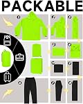 ICreek Costume de pluie imperméable Capuche Rain Gear respirant léger Packable Rain Jacket Pantalons Hommes Femmes pour la randonnée au poisson Golf