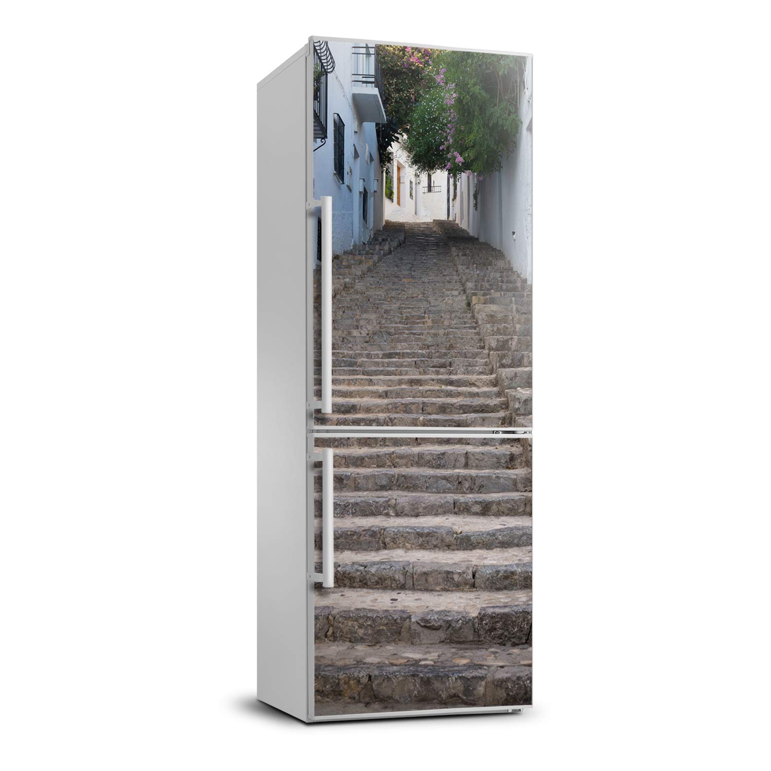 Pegatina de nevera autoadhesiva para cocina y sala de estar de 70x190 cm motivo escaleras