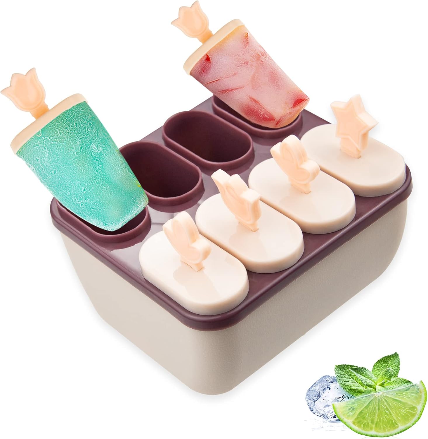 BeautyChen Popsicle Molds with 8 Pops Baby Popsicle Molds