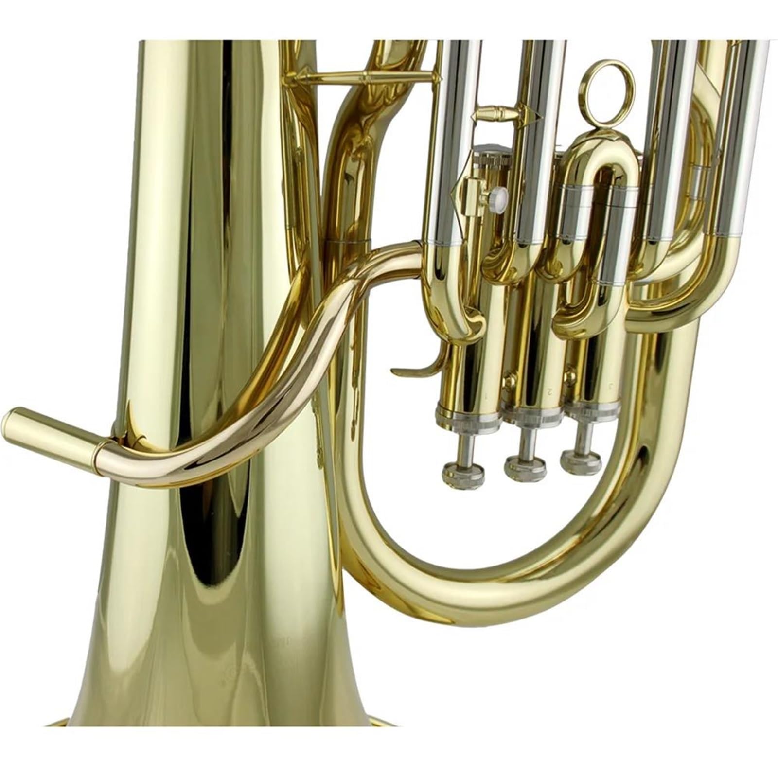 Euphonium Débutant Branches D'embouchure En Bronze Phosphoreux Plaqué Or Tuyaux D'accord En Cupronickel Et Euphonium À Trois Pistons