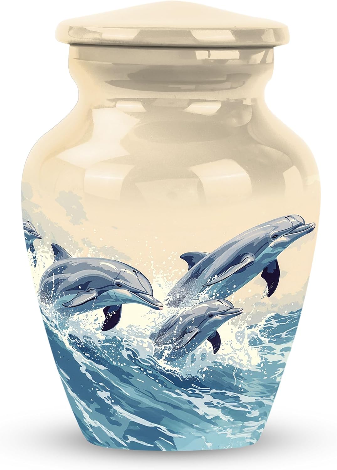 Mini Dolphin Urn - Keepsake Urns - Keepsake Urns for Human Ashes Dad - Cremation Urns for Burial - Small Memorial Urns and Keepsakes for Ashes (Size - 3inch,4pcs)