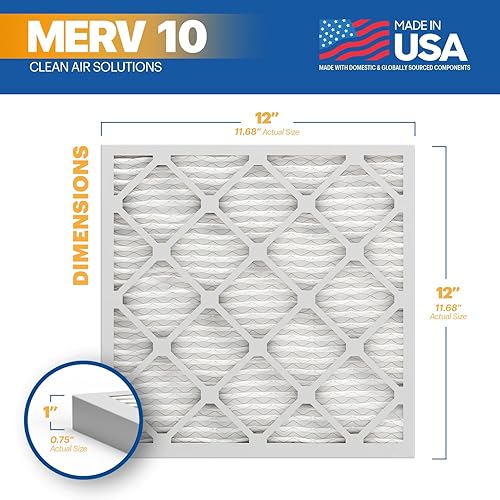 Miniatura 131 de BNX MERV 13 - Filtro de aire plisado electrostático, 20 x 23 x 1 pulgadas (6 pzas), fabricado en EE. UU., filtros de aire HVAC para alergias, polen