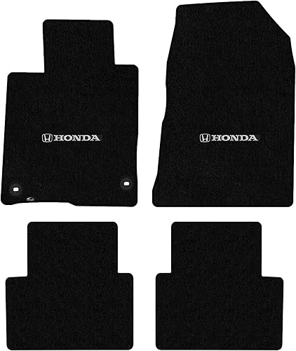 Miniatura 1 de Lloyd Mats Alfombrillas alfombradas resistentes para Honda Civic de 4 puertas 2016-2021 (sin híbrido) (Si OK)  Plata H y Honda Word (negro, 4