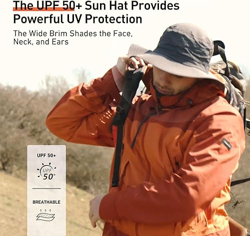 Miniatura 4 de Gran tamaño XL XXL ala ancha impermeable UPF 50 cubeta para sol verano viajes pesca senderismo pescador sombrero desmontable