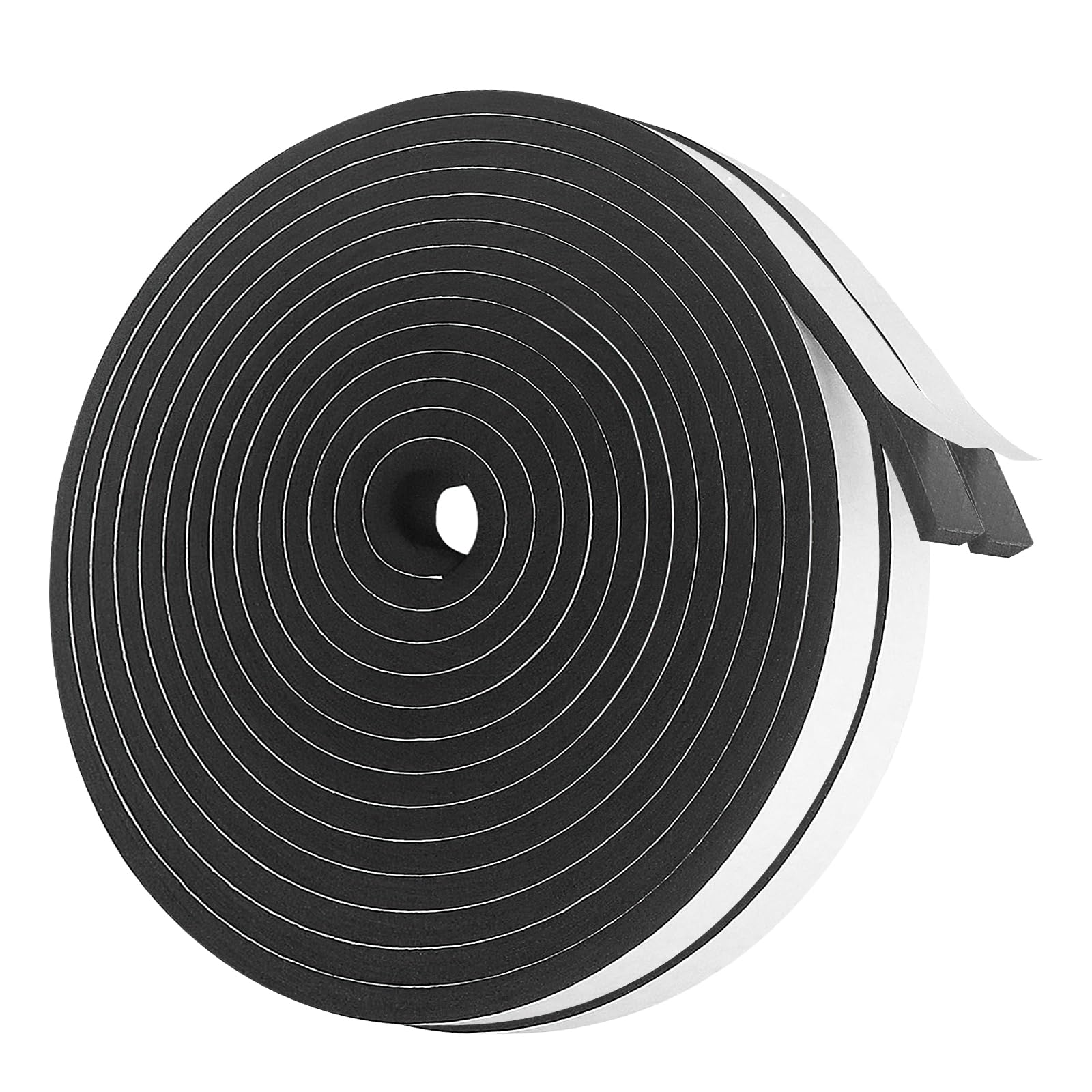 Vefhby Dichtungsband Selbstklebend, 12mm(B) x 12mm(D) Moosgummi Selbstklebend Schaumstoff für Türen Fenster Schalldämmung Anti-Kollision Staubdicht Dichtband (12mm x 12mm x 4m-2 Rollen)