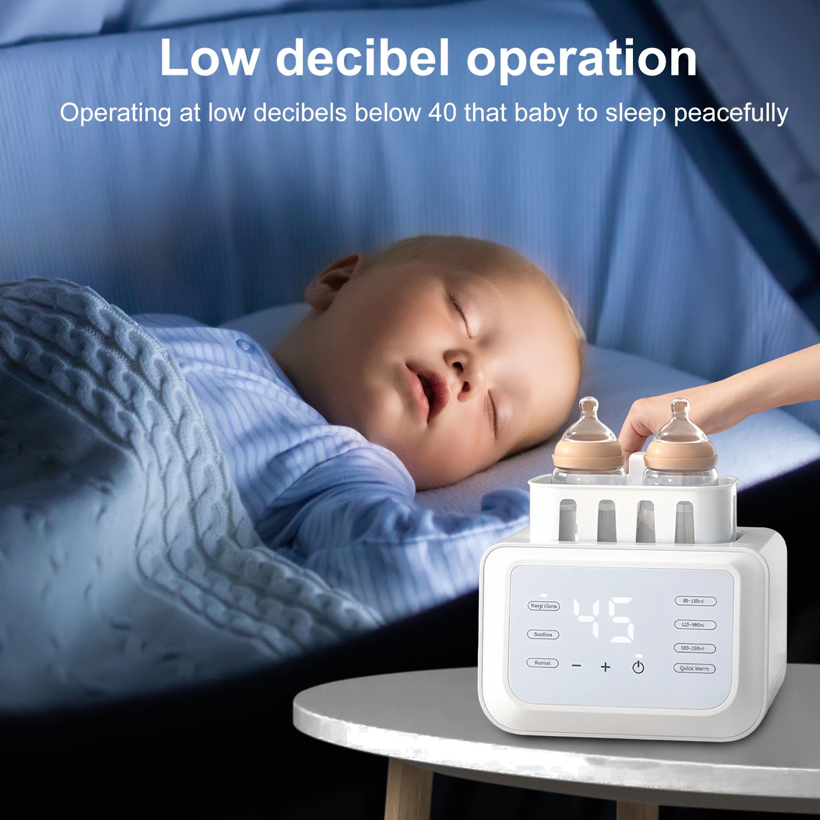 Scaldabiberon e Sterilizzatore Multifunzione 8-in-1, Biberon sterilizzatore Senza BPA, Riscaldamento Rapido, Scongelare, Scalda per Latte Materno, Scaldabaschette per Bambini con Display LCD