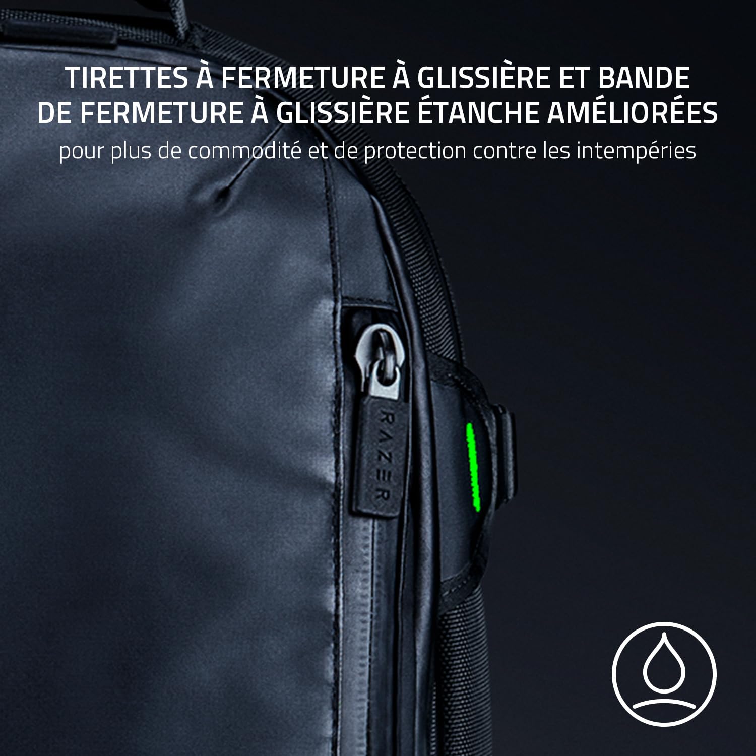 Razer Rogue V3 Backpack (17.3") - Sac à Dos de Voyage Compact (Compartiment pour Ordinateur Portable jusqu'à 15 Pouces, résistant à l'usure, Housse extérieure en Polyester) Noir/Chroma