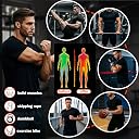 Towintec Sauna Shirt for Men Short Sleeve Sweat Suit Heat Trapping T-shirt Weight Loss Hot Suits Sports Gym Workout Shapewear, Blue, Medium gallery image