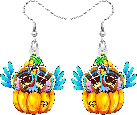 Acrilico Orecchini Ringraziamento per Donna Dangling