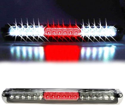 3rd Brake Light for 1997-2004 Ford F150 LED Third Rear Cargo Lamp High Mount Stop light Chrome Housing + Smoke Lens