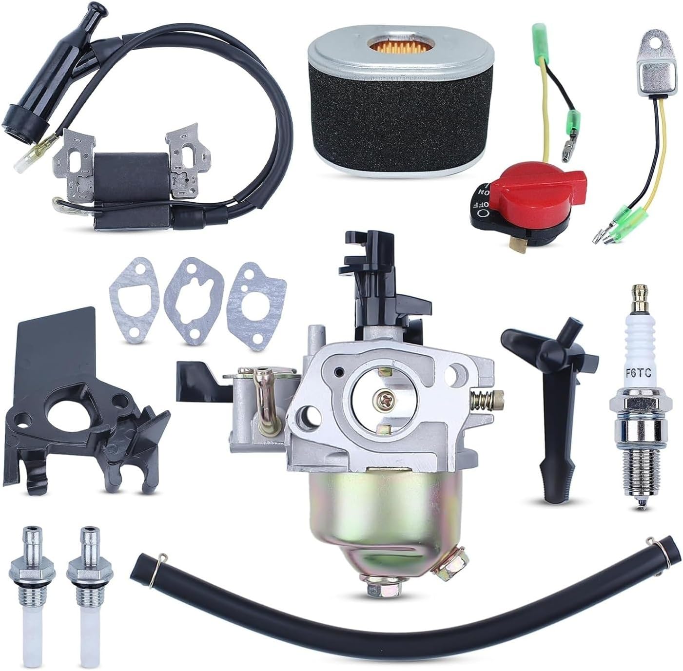 Fit for Ignition Coil & Tune-Up Kit for GX160/GX200 Engines. Includes Spark Plug & Switch.