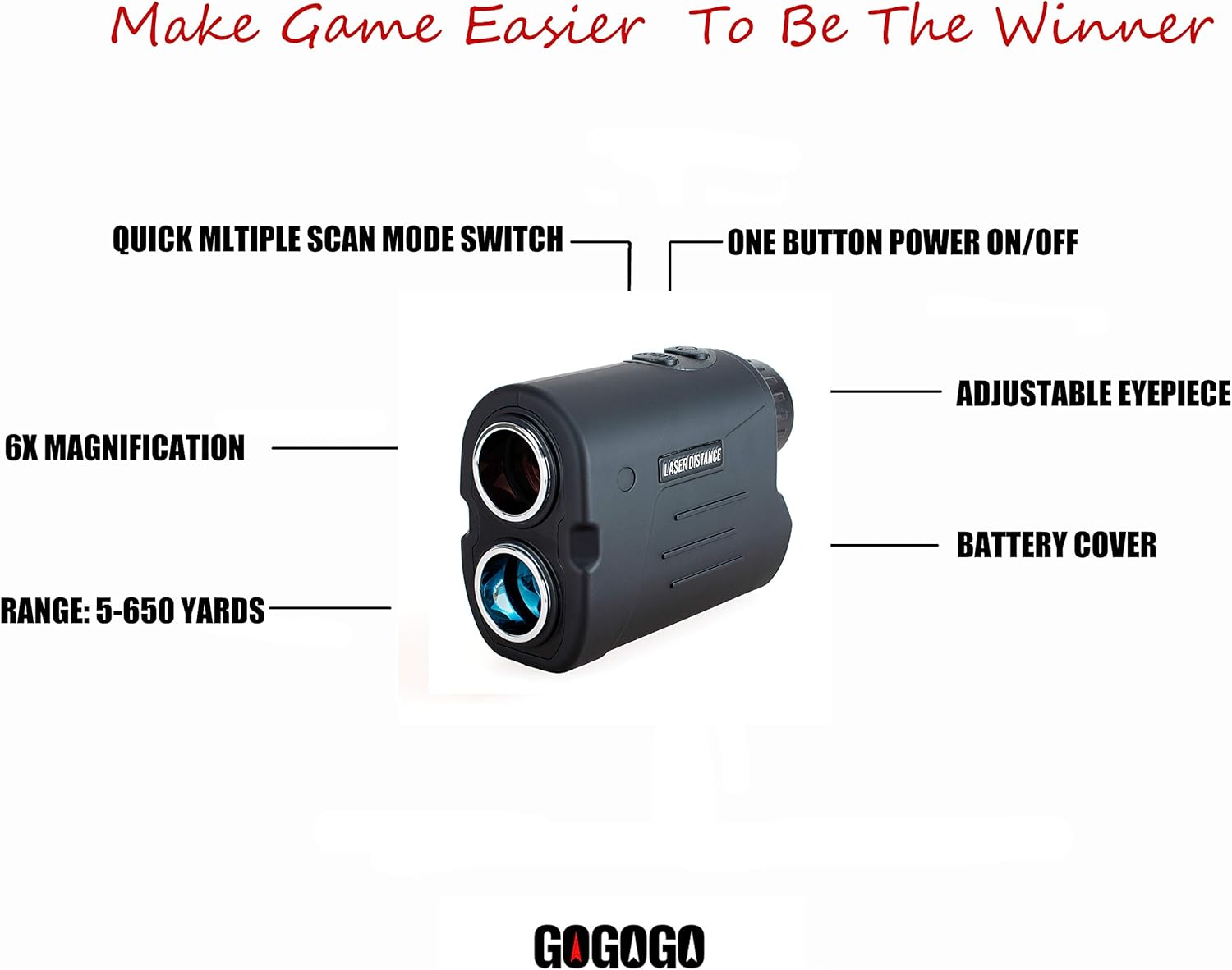 Authеntіс Crаzу Dеаlѕ Gogogo Sport Vpro Laser Golf/Hunting Rangefinder, 6X Magnification Clear View 650/900 Yards Laser Range Finder, Accurate, Slope Function, Pin-Seeker & Flag-Lock & Vibration