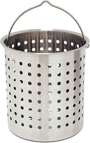 Bayou Classic B300 canastilla perforada para cocinar al vapor, hervir, freír. Se adapta a las freidoras de pavo Bayou Classic de 30 cuartos de galón