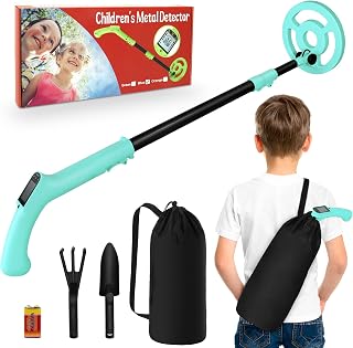 Detector de Metales iTayga para Niños - Ajustable (24"-35"), Profesional, Plegable, Impermeable y Muy Ligero (0.88 Polvos), Azul