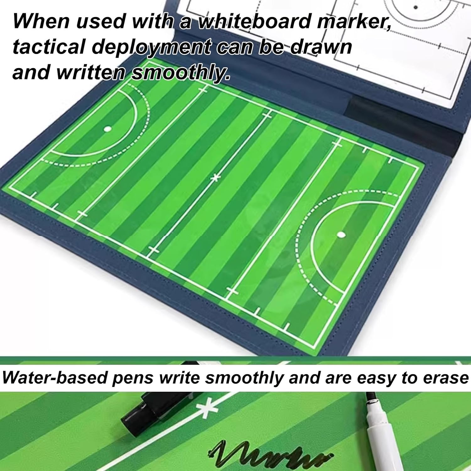 Hockey Lineup Board, Premium Hockey Clipboard for Coaches, with Marker Pen, Bright Colors, Sturdy Material, Foldable Design, for Training and Teaching