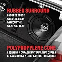 Vista 2 de BOSS Audio Systems CXX8 - Subwoofer para automóvil de 8 pulgadas, 600 vatios de potencia máxima, bobina de voz individual de 4 ohmios, fácil