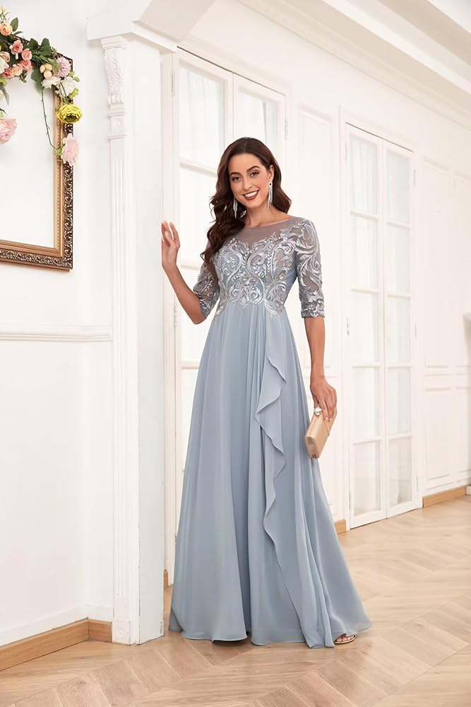 lace applique mother of the bride dress Ivonne D for Mon Cheri - 118D12 Lace Applique Mother of the Groom Trumpet Dress