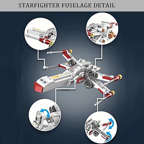 Miniatura 4 de Juego de bloques de construcción de avión compatible con Lego, 134 piezas de avión Starfighter juguete para niños de 6 7 8 9 10 años en adelante