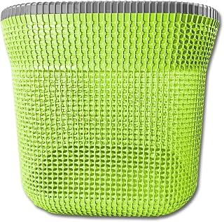 Cesta de plástico para la colada (53 litros) de ratán resistente para ropa sucia, de punto, color verde lima