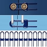 Jetec 10 Pieces Cabinet Locks for Babies, U-Shaped Proofing Drawers Safety Child Locks Adjustable, Easy to Use Childproof Latch for Knob Handle on Kitchen Door Storage Cupboard Closet (Blue)