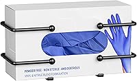 niffgaff 2-Pack Large Glove Box Dispenser Wall Mount (11.2x4.4in): Black Organizer for Disposable Gloves & Tissue Boxes in Lab, Kitchen, Garage