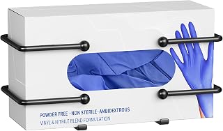 niffgaff 2-Pack Large Glove Box Dispenser Wall Mount (11.2x4.4in): Black Organizer for Disposable Gloves & Tissue Boxes in Lab, Kitchen, Garage