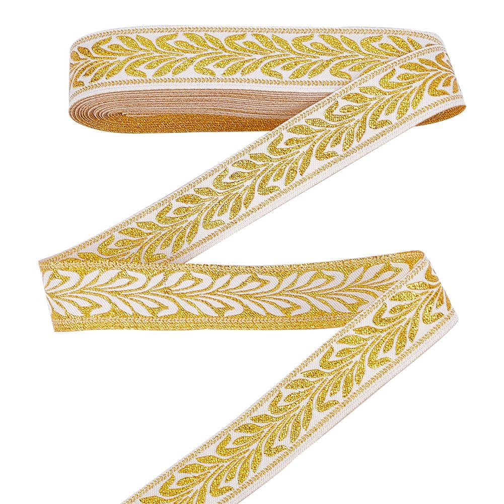PH PandaHall Nastro Jacquard Vintage Geometrico – 10 Metri, Largo 25 Mm, Per Cucito E Decorazioni