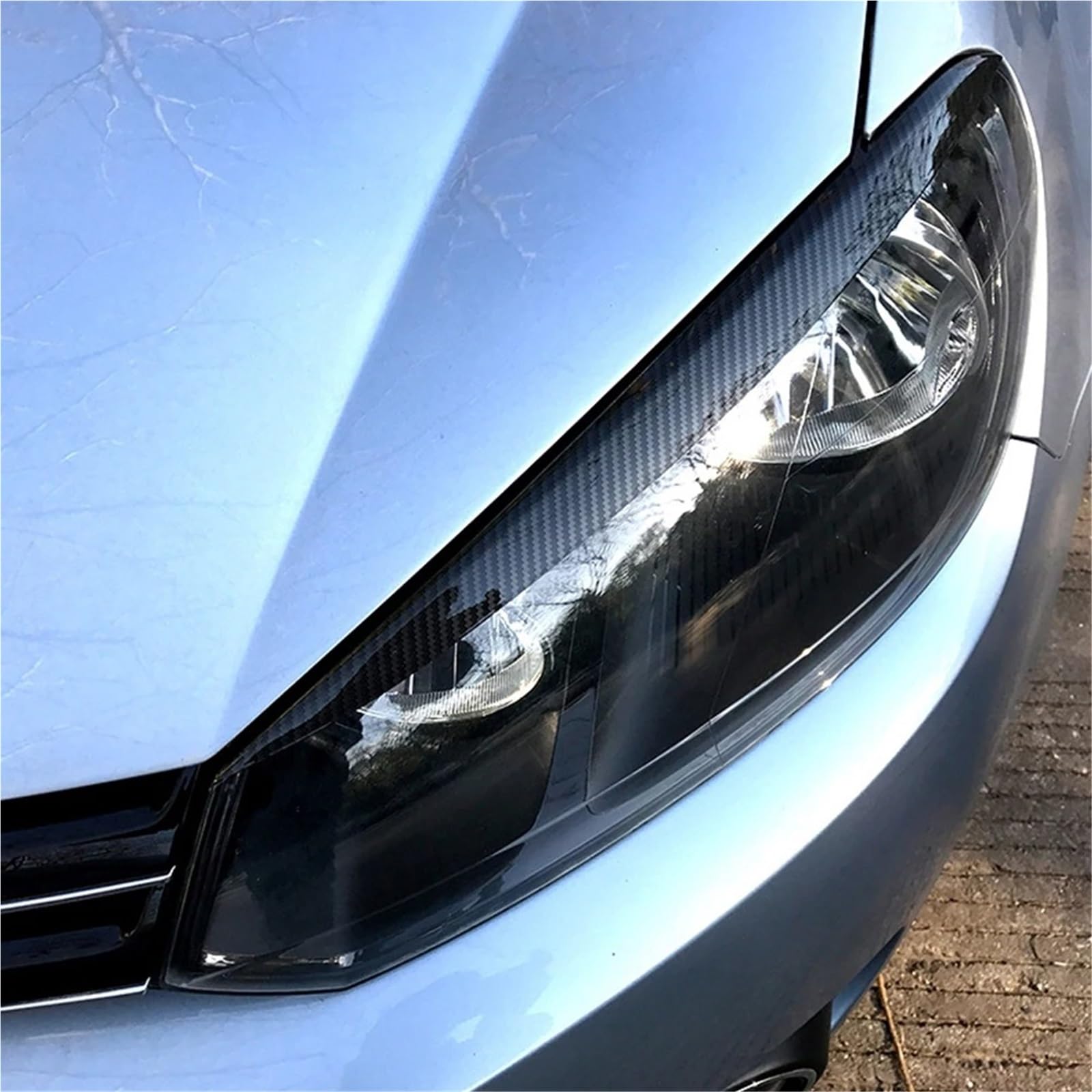 Reflektor brwi do VW do Golf 6 VI dla MK6 dla GTI dla GTR dla GTD 2008-2011 2012 2013 reflektor samochodowy brwi powieki naklejki wykończenia osłona