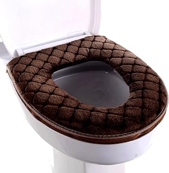 Bathroom Toilet Cushion Reusable Warm Toilet Seat Mat Toilet Cover with Toilet Seat Cushion Warmer Washable