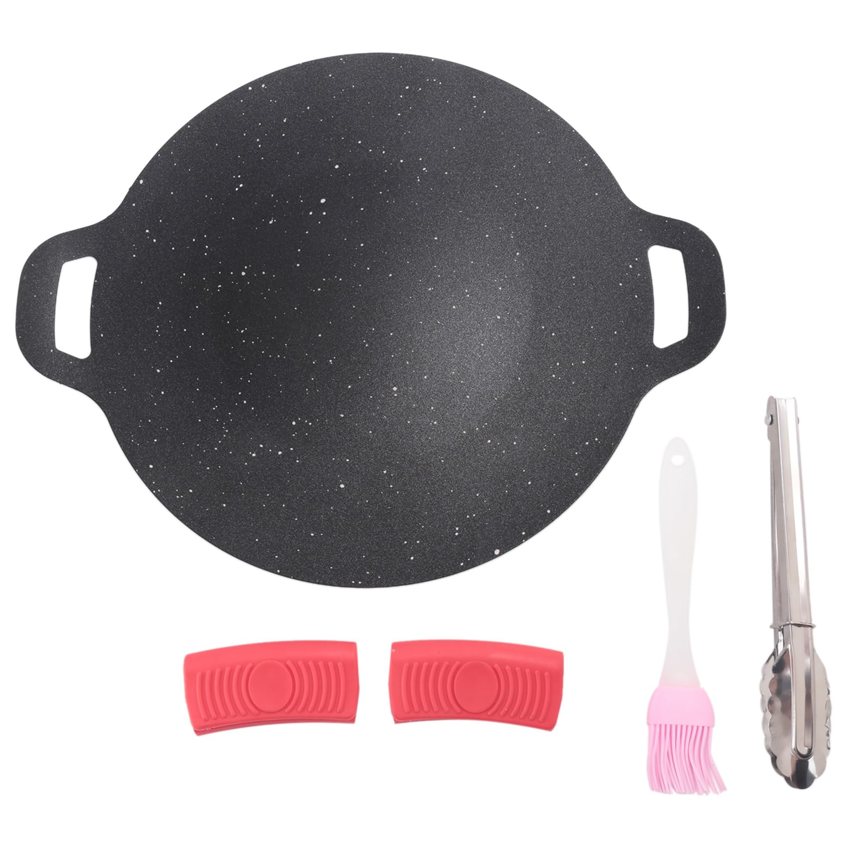 Uikdjgu Non-Stick Korean Barbecue Plate Barbecue Meat Pot Flat Electric Barbecue Plate 28Cm 1Set