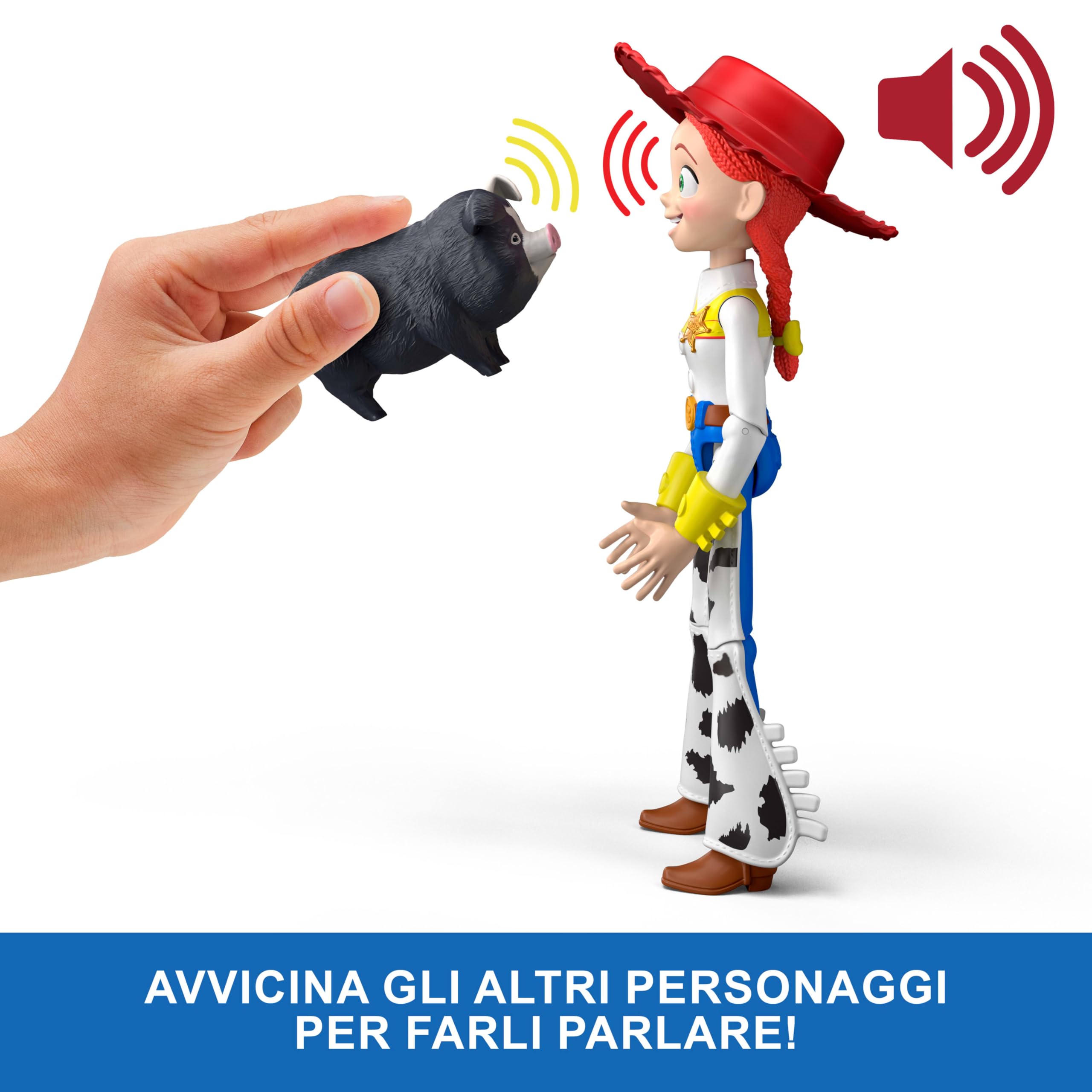 Mattel Disney e Pixar Toy Story 5 Critter Talk Jessie | Action figure snodabile da 30,5 cm e Jimmy Dean, oltre 35 suoni e frasi del film, JKL99