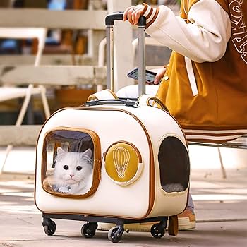 ペットキャリー グリーン キャスター付き 小型犬 猫キャリー グリーン ペットキャリーバッグ 猫・小型犬用 ペットキャリー キャスター