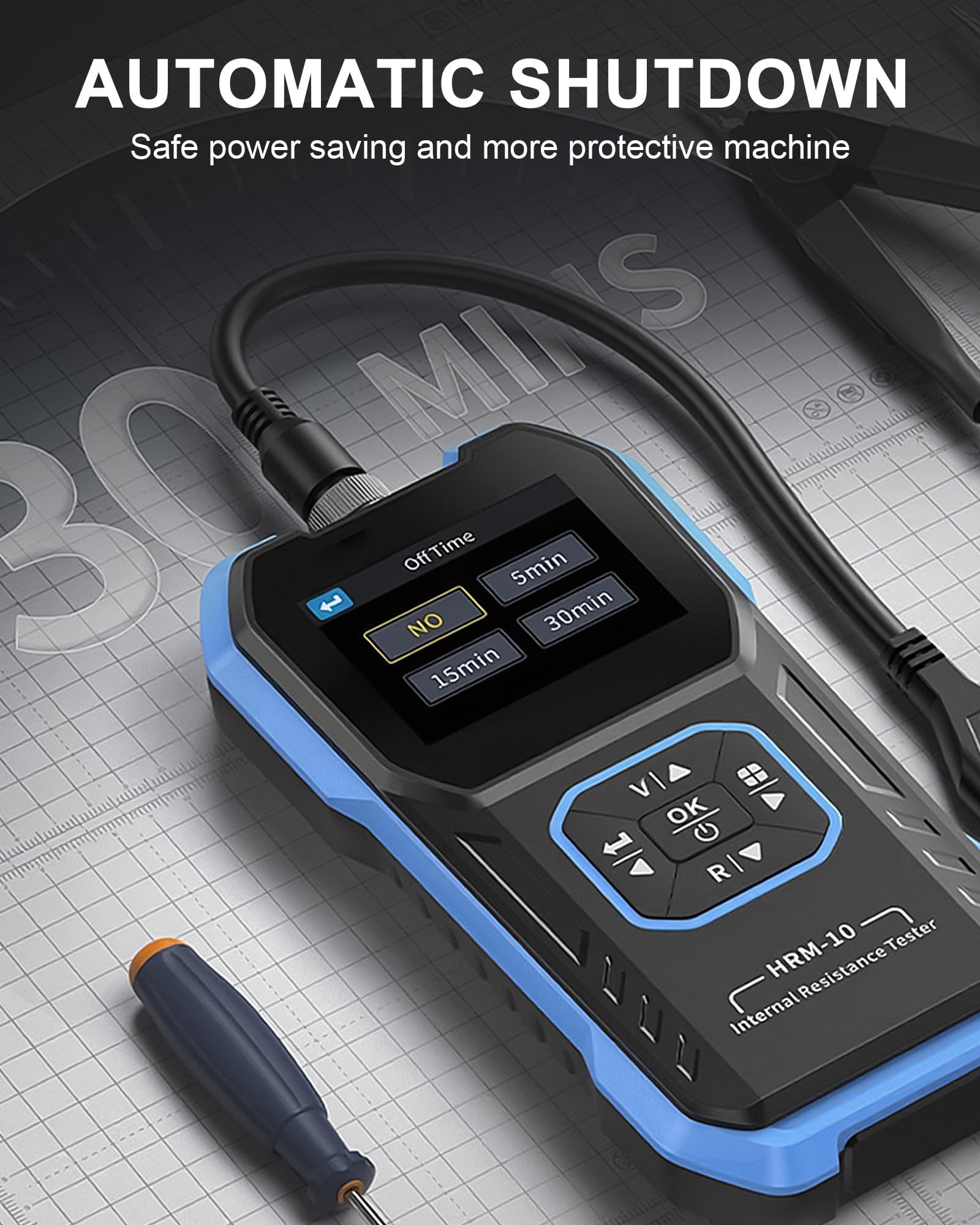 HRM-10 Batteria ad alta precisione Tester di resistenza interna 1-100V 20mΩ-200Ω 1KHz AC Data Storage Design portatile per auto, elettronica e fai da te GOLDCHAMP