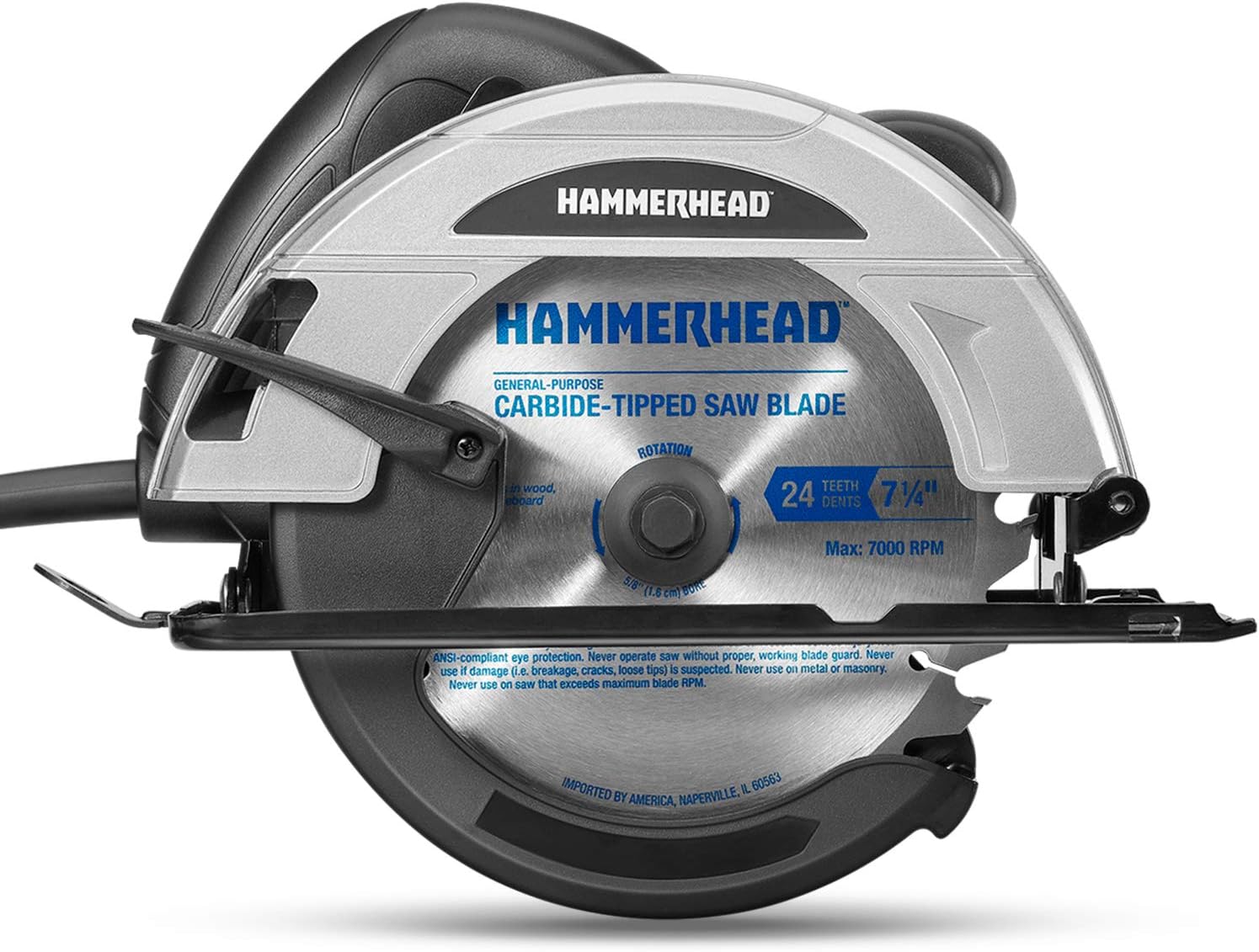 Hammerhead 12-Amp 7-1/4 Inch Circular Saw with Saw Blade – HACS120