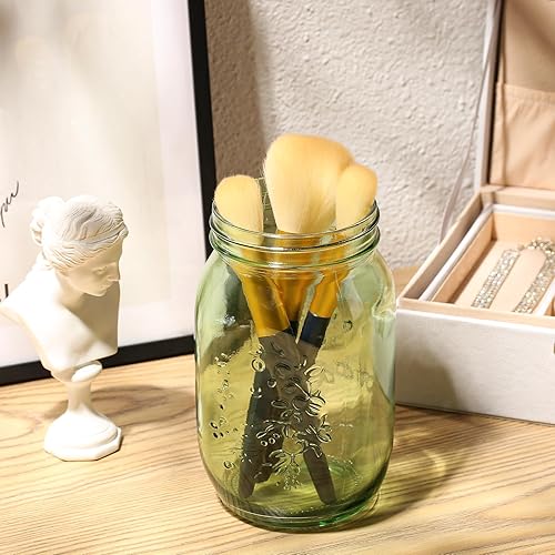 Miniatura 6 de Amzcku Tarros de vidrio multifunción de 32 onzas con tapas, de boca ancha, para almacenamiento, conservas, conservas, conservas, fermentación,