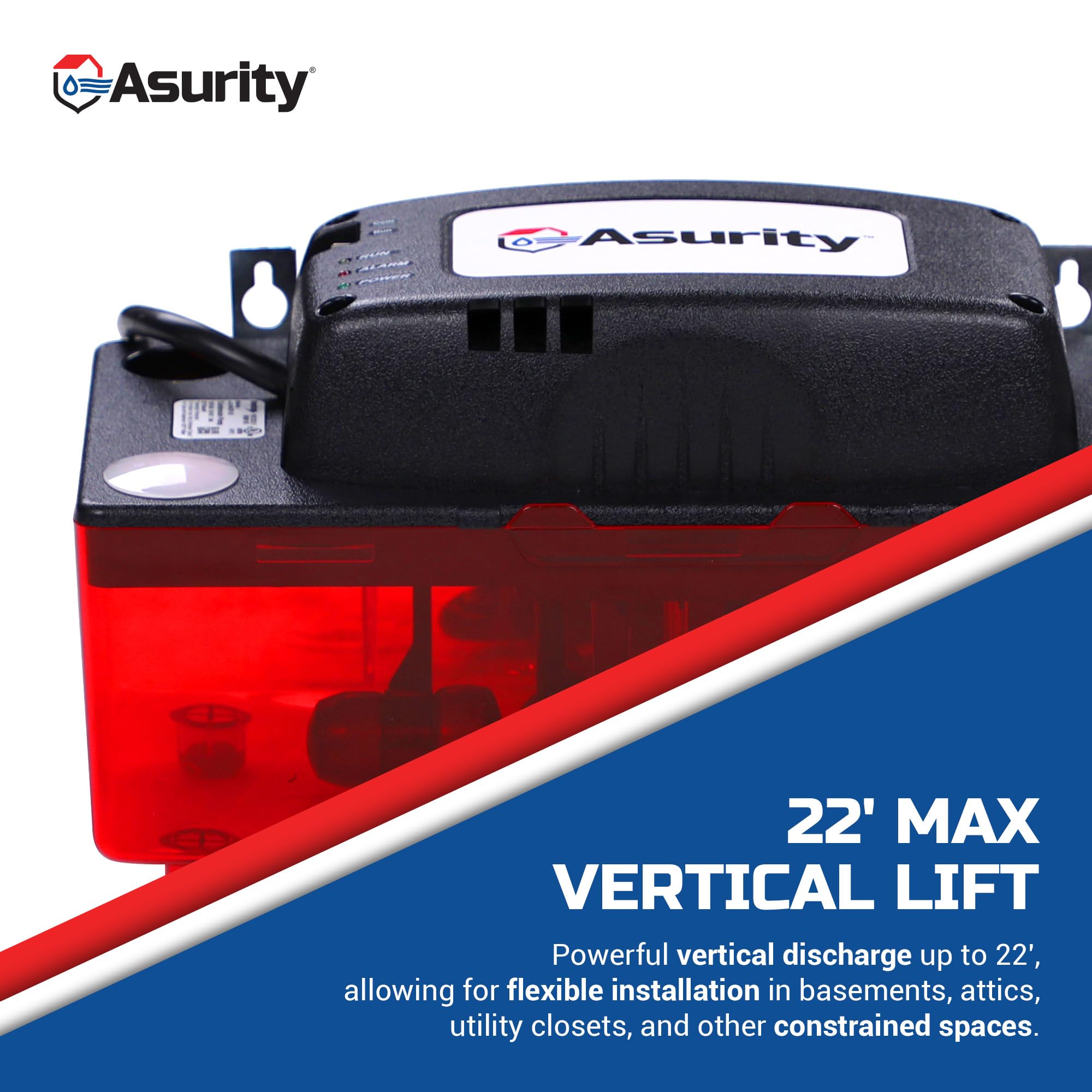 Asurity ULTRACP-22 Condensate Pump - 22' Lift -3 Asurity ULTRACP-22 Condensate Pump - 22' Lift -3