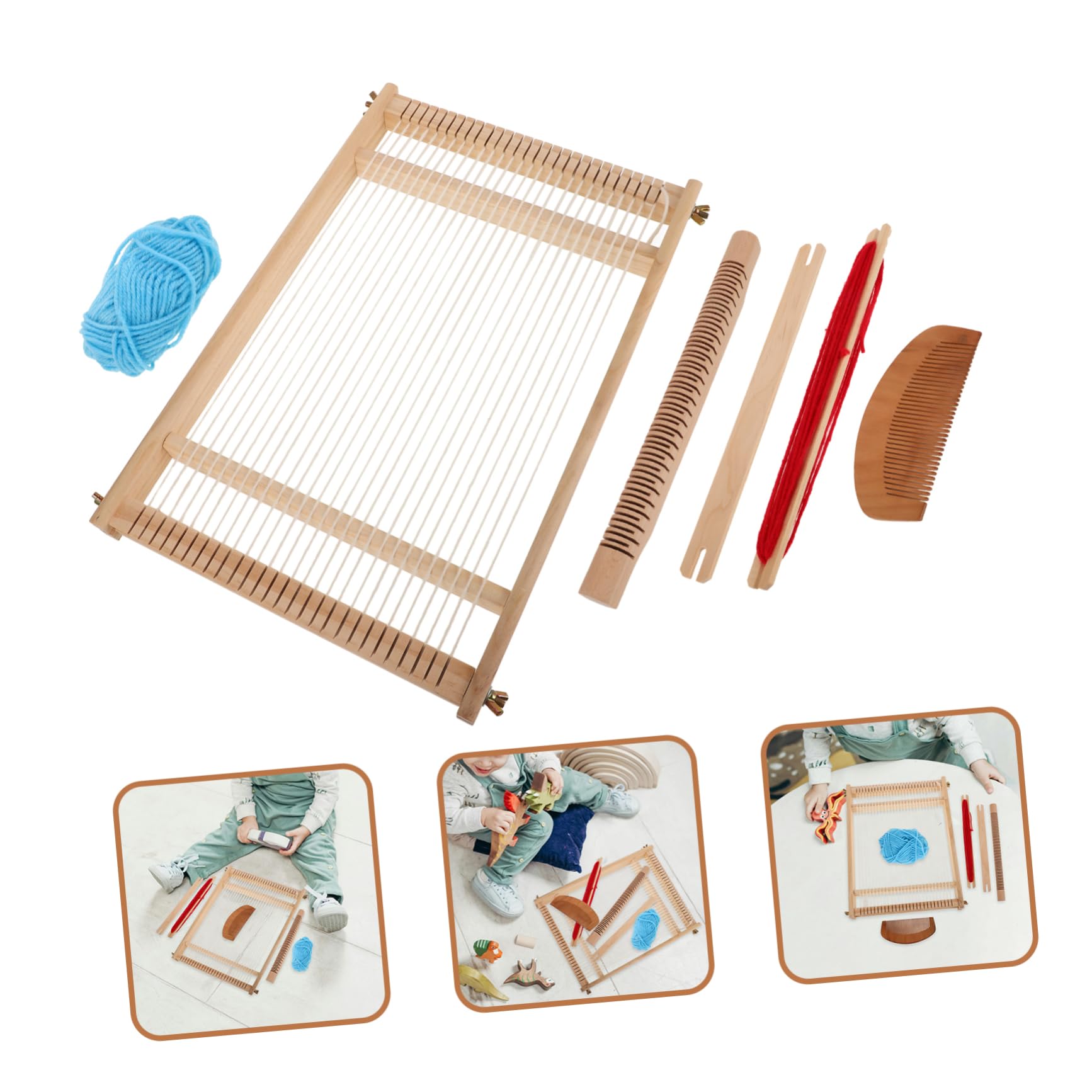 Telar Kit Tapices de Manual para Medio Madera Tamaño