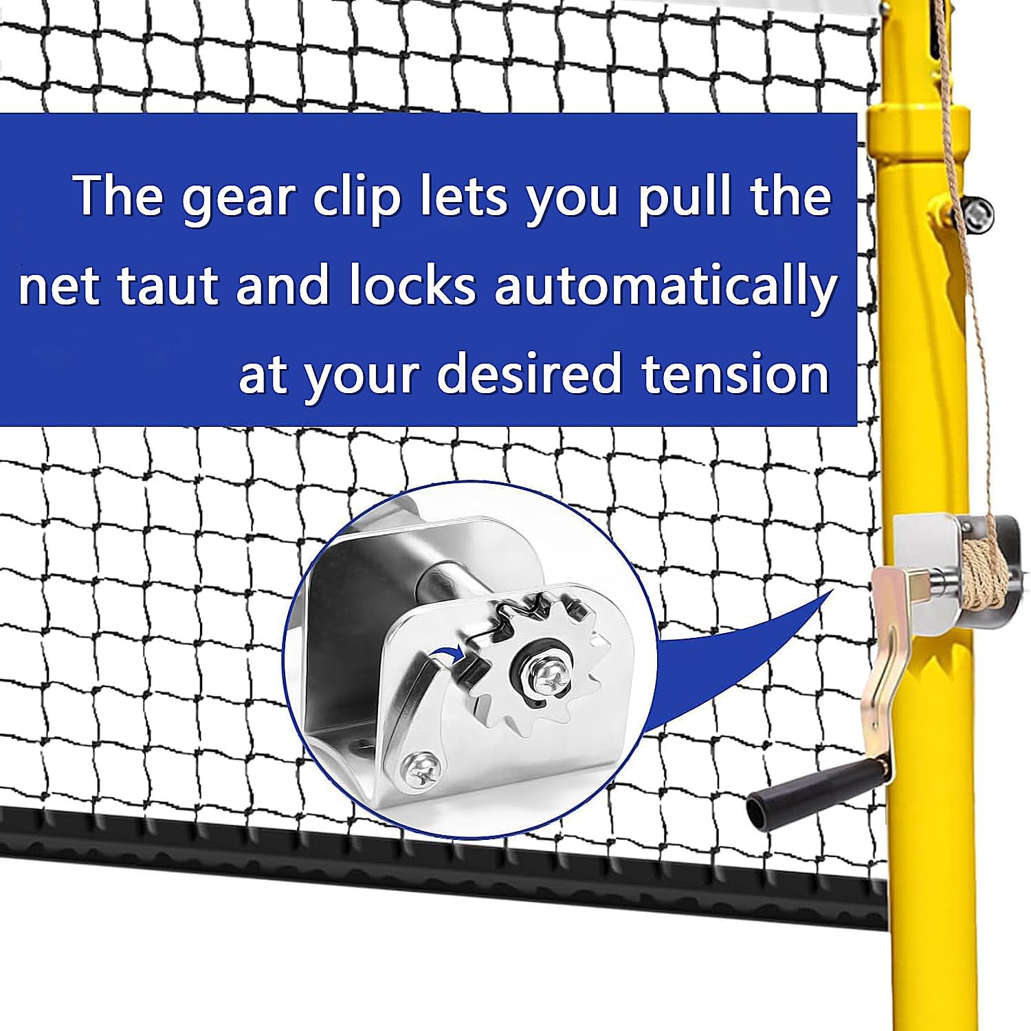 Hand Crank Tensioner,Sports Net Tensioning Winch Hand Crank Accessories for Outdoor Volleyball,Badminton,and Tennis Pole Net