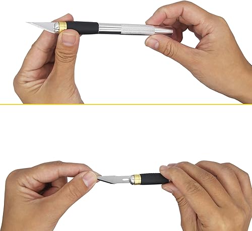 Miniatura 3 de XW Juego de cuchillos Hobby SKS-7 de 1.772 in y cuchillo de precisión para arte, acolchado y manualidades, 12 cuchillas adicionales